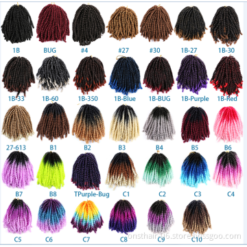 Onst bulk spring twist Crochet Braids Synthetic Braiding Hair Kinky Curly Extension Crochet Wiht Box 2X Faux Locs Braid Hair